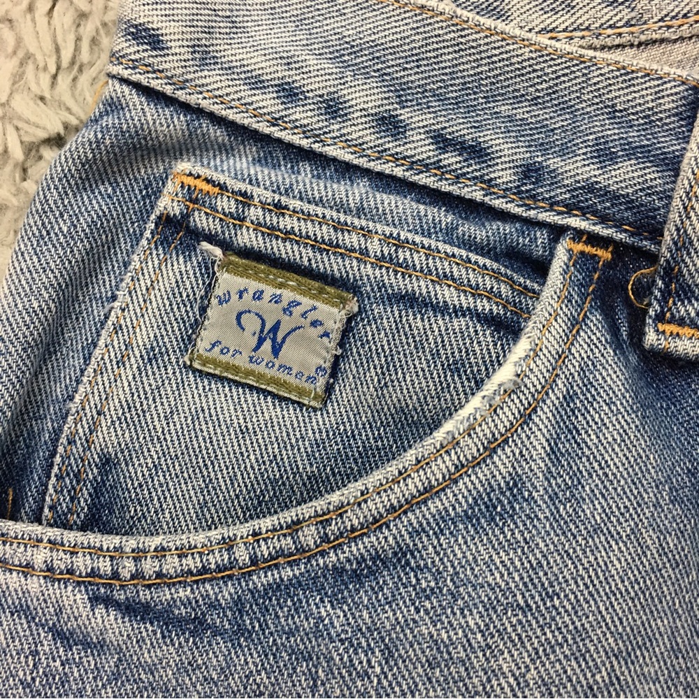 Vintage Wrangler Embroidered Skinny Jeans Blue Size 6 - Picture 16 of 16